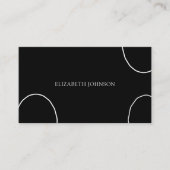 Zwart-wit geometrisch uniek visitekaartje (Voorkant)