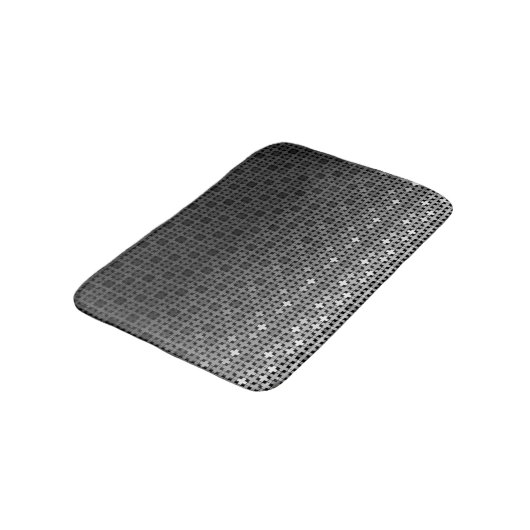 Zwart-wit geometrisch verloop badmat (Gekanteld)
