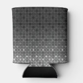 Zwart-wit geometrisch verloop blikjeskoeler (Achterkant)
