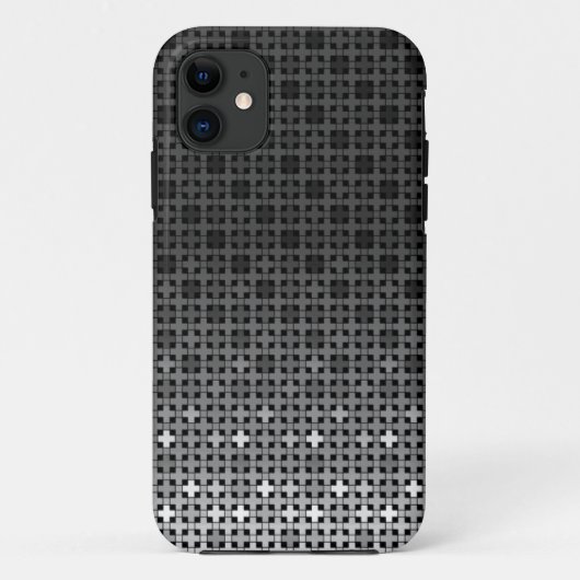 Zwart-wit geometrisch verloop Case-Mate iPhone case (Achterkant)