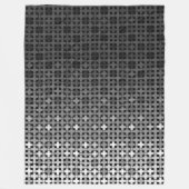 Zwart-wit geometrisch verloop fleece deken (Voorkant)