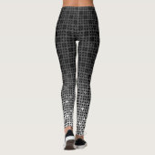 Zwart-wit geometrisch verloop leggings (Achterkant)