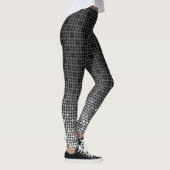Zwart-wit geometrisch verloop leggings (Rechts)