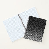 Zwart-wit geometrisch verloop notitieboek (Binnen)