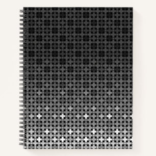 Zwart-wit geometrisch verloop notitieboek