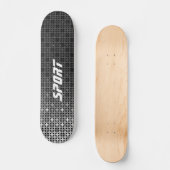 Zwart-wit geometrisch verloop persoonlijk skateboard (Voorkant)