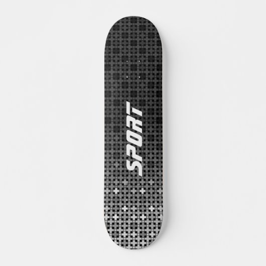 Zwart-wit geometrisch verloop persoonlijk skateboard (Voorkant)