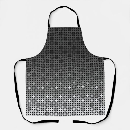 Zwart-wit geometrisch verloop schort (Voorkant)