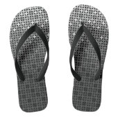 Zwart-wit geometrisch verloop teenslippers (Voetbed)