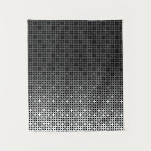 Zwart-wit geometrisch verloop wandkleed