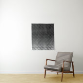 Zwart-wit geometrisch verloop wandkleed (In situ)