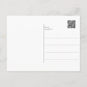 Zwart-wit geometrisch vierkant patroon dank u briefkaart (Achterkant)