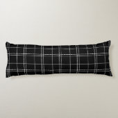 Zwart-wit Geometrisch vinkpatroon Lichaamskussen (Achterkant)