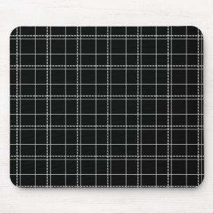 Zwart-wit Geometrisch vinkpatroon Muismat
