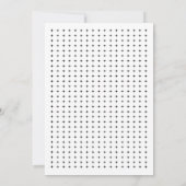 Zwart wit geometrisch vrijgezellenfeest voor grens kaart (Achterkant)