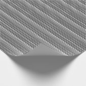 Zwart-wit geometrisch zigzagpatroon cadeaupapier (Hoek)