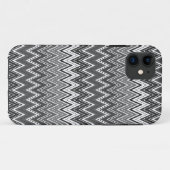 Zwart-wit geometrisch zigzagpatroon Case-Mate iPhone case (Achterkant (horizontaal))