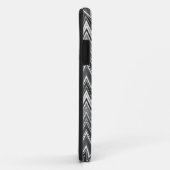 Zwart-wit geometrisch zigzagpatroon Case-Mate iPhone case (Achterkant/rechts)