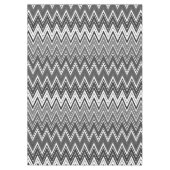 Zwart-wit geometrisch zigzagpatroon tafelkleed (Voorkant)