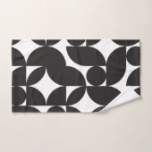 Zwart Wit Geometrische Abstract Mid Century Modern Bad Handdoek (Handdoek)