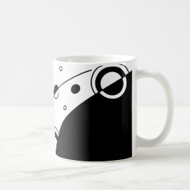 Zwart-wit geometrische abstracte kunst koffiemok