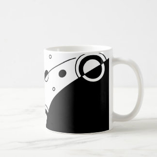 Zwart-wit geometrische abstracte kunst koffiemok