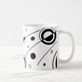 Zwart-wit geometrische abstracte kunst  koffiemok