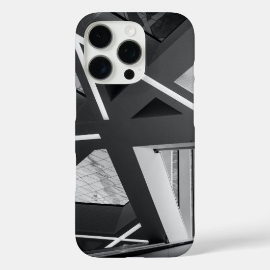 Zwart-wit geometrische architectuur – Bold Modern Case-Mate iPhone Case (Achterkant)