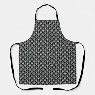 Zwart-wit geometrische art deco print schort
