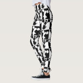 ZWART-WIT GEOMETRISCHE CHEERLEADER LEGGINGS (Links)