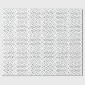 Zwart-wit geometrische diamant cadeaupapier (Vlak)