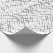Zwart-wit geometrische diamant cadeaupapier (Hoek)