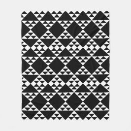 Zwart & Wit Geometrische Driehoek Patroon Fleece