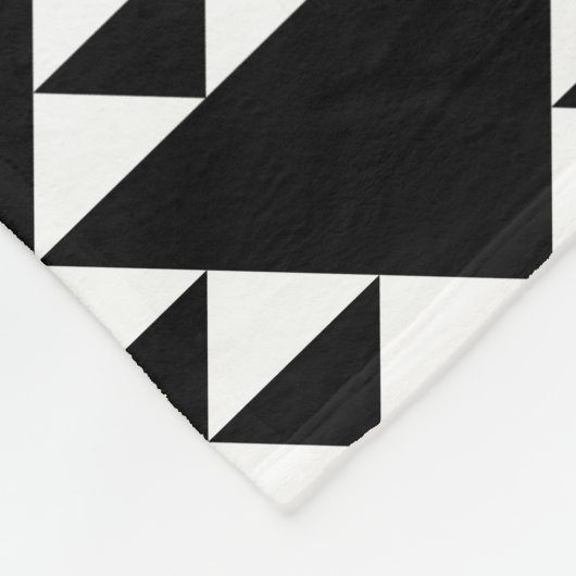 Zwart & Wit Geometrische Driehoek Patroon Fleece (Hoek)