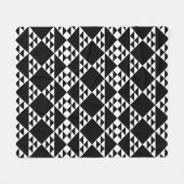 Zwart & Wit Geometrische Driehoek Patroon Fleece Deken (Voorkant (Horizontaal))