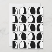 Zwart-wit geometrische eigentijdse bruiloft kaart (Achterkant)