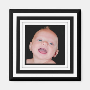 Zwart-wit geometrische foto Lijst magneet