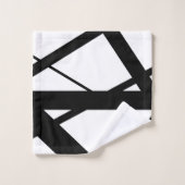 Zwart-wit Geometrische handdoekset Bad Handdoek (Wasdoekje)
