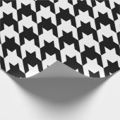 Zwart-wit geometrische Houndstooth Decoupage Cadeaupapier (Hoek)