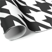 Zwart-wit geometrische Houndstooth Decoupage Cadeaupapier (Rol Hoek)