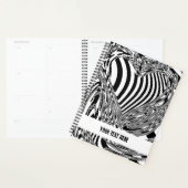 Zwart-wit geometrische kunst 12 planner (Display)