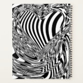 Zwart-wit geometrische kunst 12 planner (Achterkant)