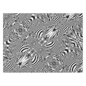 Zwart-wit geometrische kunst 12 tafelkleed (Voorkant (Horizontaal))
