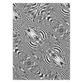 Zwart-wit geometrische kunst 12 tafelkleed (Voorkant)