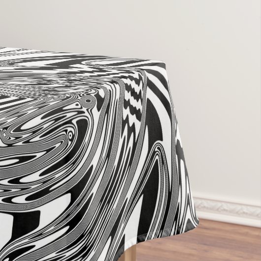 Zwart-wit geometrische kunst 12 tafelkleed (Voorbeeld)