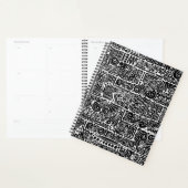 Zwart-wit geometrische kunst 2 planner (Display)