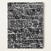 Zwart-wit geometrische kunst 2 planner (Achterkant)