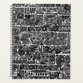 Zwart-wit geometrische kunst 2 planner (Voorkant)