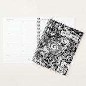 Zwart-wit geometrische kunst 3 planner (Display)