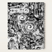 Zwart-wit geometrische kunst 3 planner (Achterkant)
